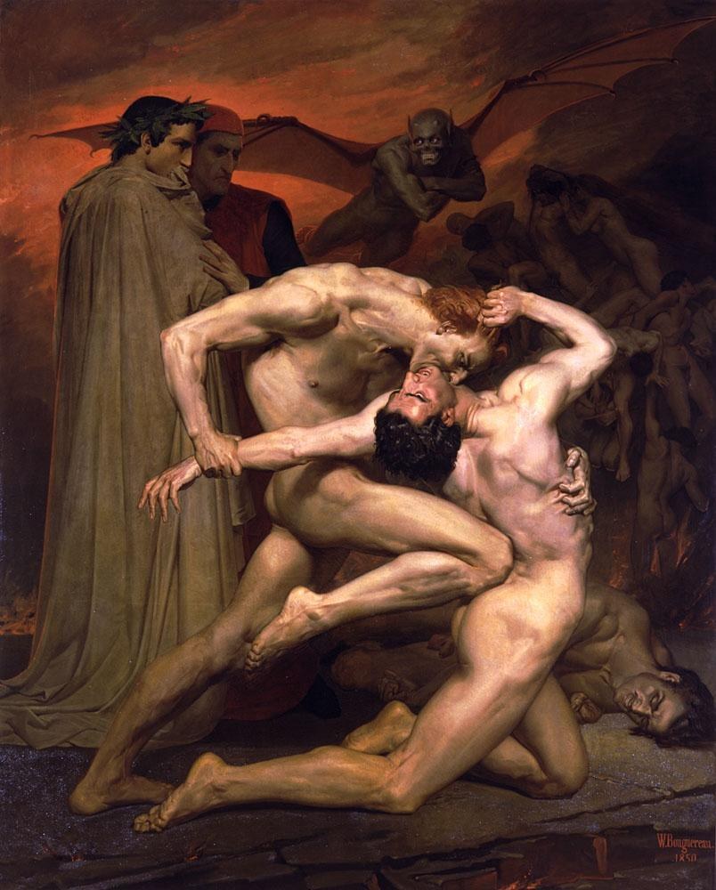 William Bouguereau Dante and Virgil in Hell